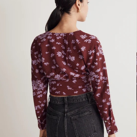 NWT Madewell V-Neck Button-Front Shirt - Picture 3 of 9